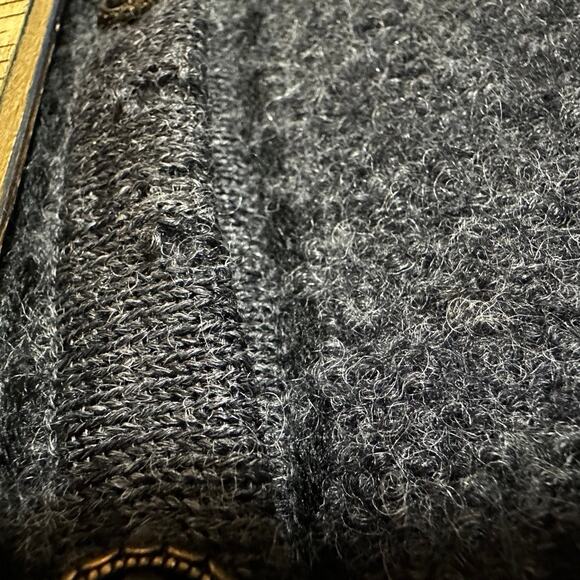 ALPS Gray Grey Wool Embroidered Floral Vest Metal Buttons XL - Picture 8 of 15